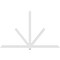 Ekena Millwork Kennewick Architectural Grade PVC Gable Bracket, 108"W x 67 1/2"H x 2"D x 4"F, 15/12 Pitch GBP108X68X0204KEN00 - alternate 5